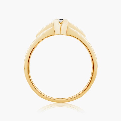 Pierścionek zaręczynowy SAVICKI: złoty, diament